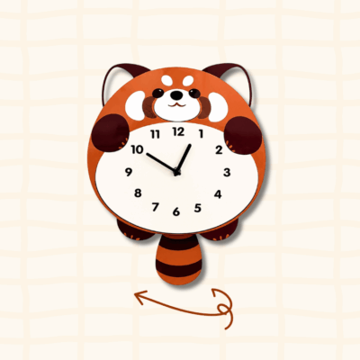 How the red panda clock bushy tail wags - silent pendulum mechanism